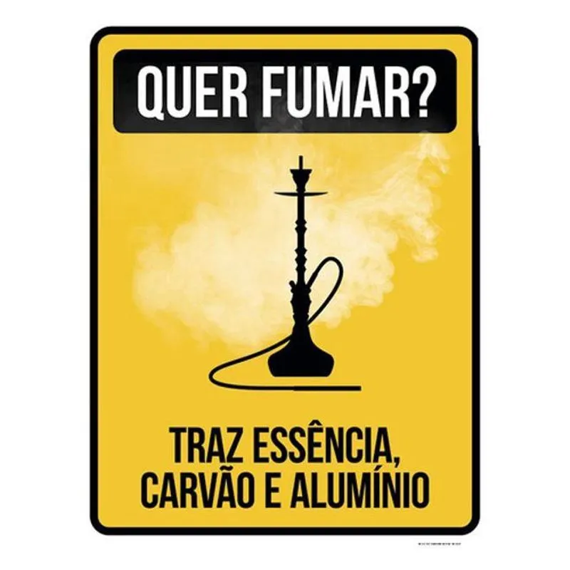 Kit 3 Placas Quer Fumar Traz Essência 36X46
