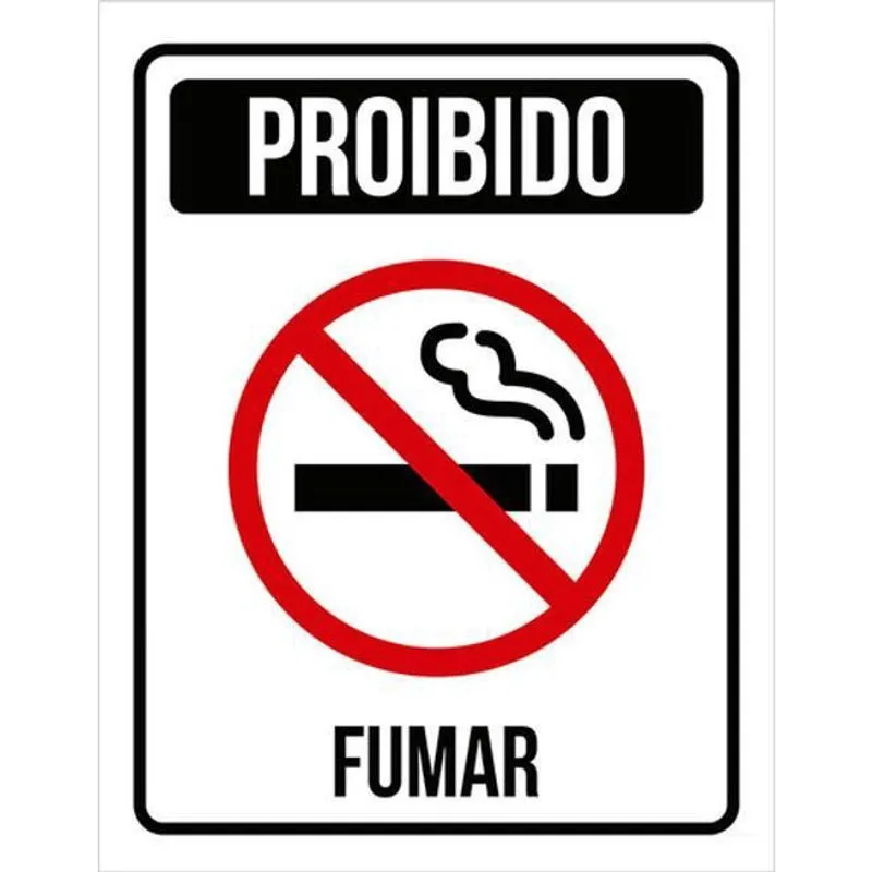 Kit 3 Placas Proibido Fumar 36X46