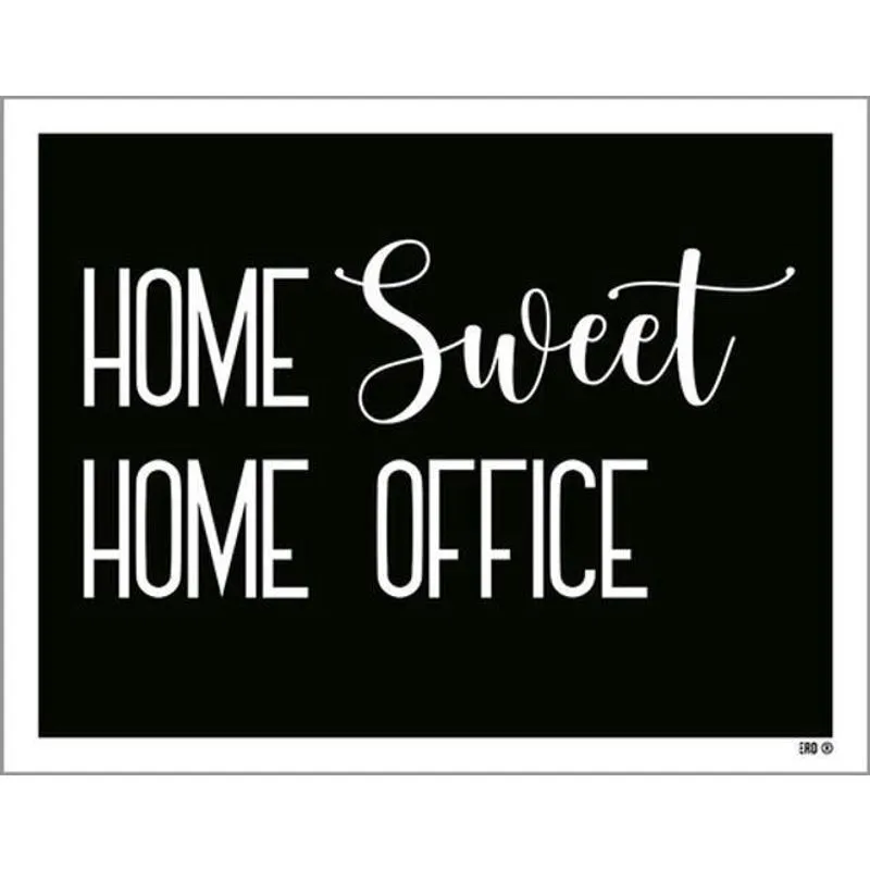 Kit 3 Placas Home Sweet Home Office Horizontal 36X46