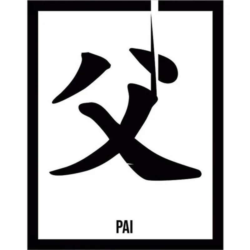 Kit 3 Placas Kanji Pai 36X46