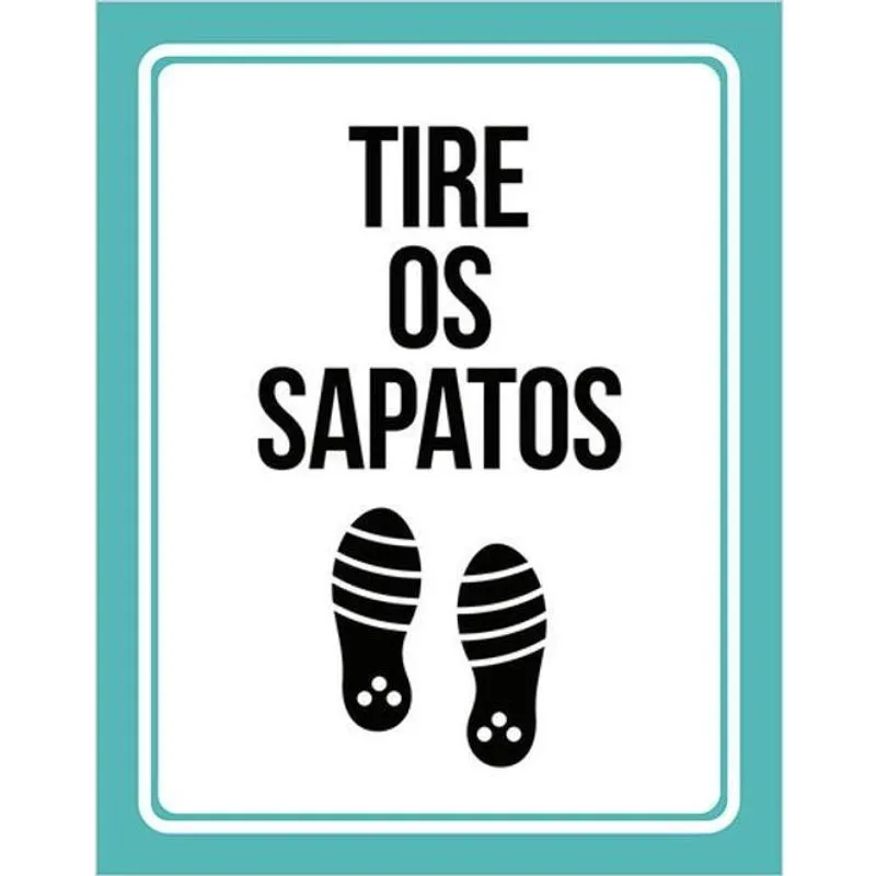 Kit 3 Placas Tire Os Sapatos Azul Claro 36X46