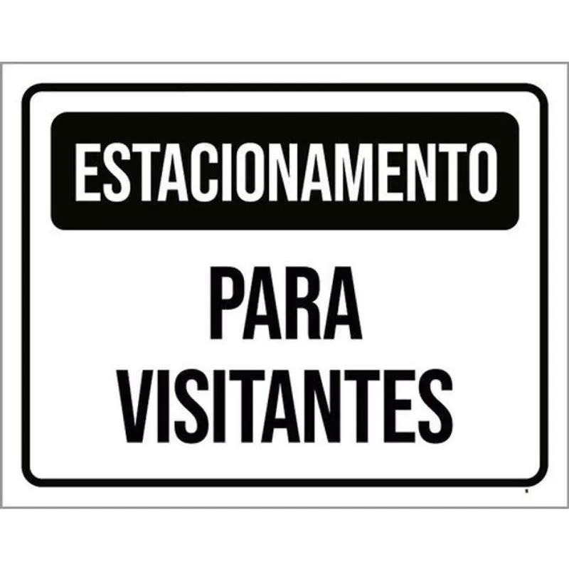 Kit 3 Placas Estacionamento Para Visitantes 36X46