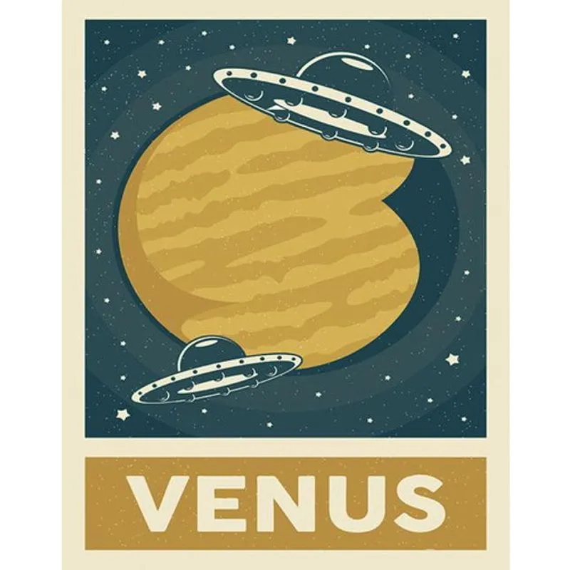 Kit 3 Placas Planeta Venus 36X46