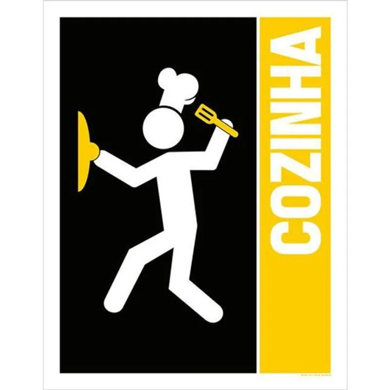 Kit 3 Placas Cozinha Homem 36X46