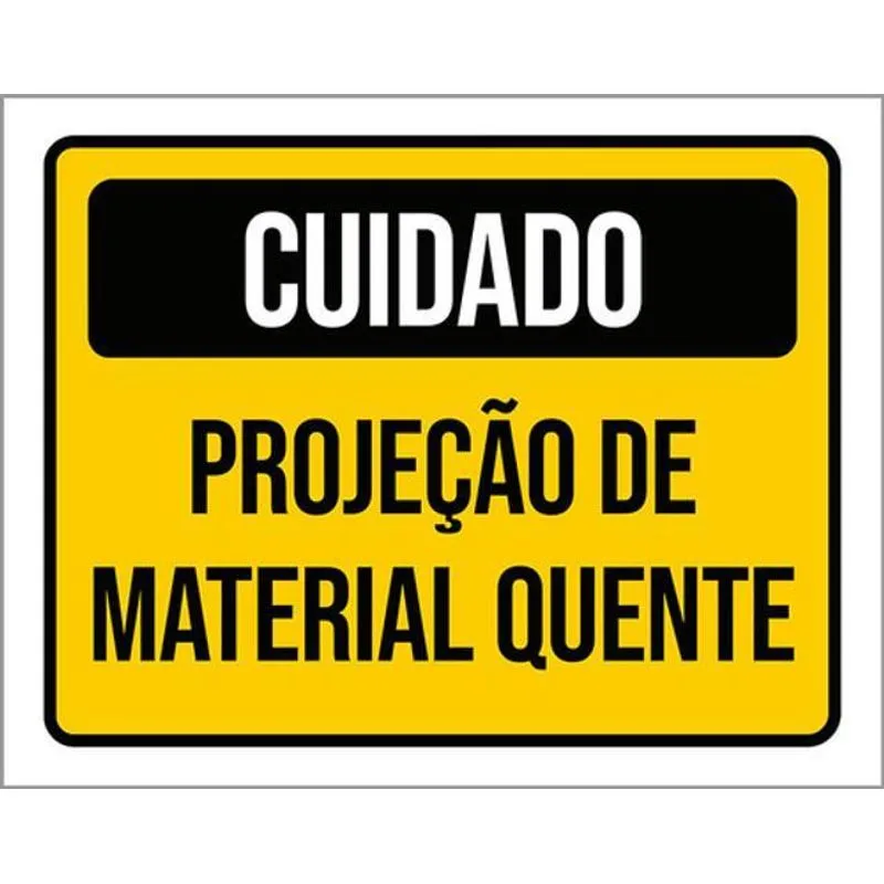 Kit 5 Placas Cuidado Projeção Material Quente 36x46