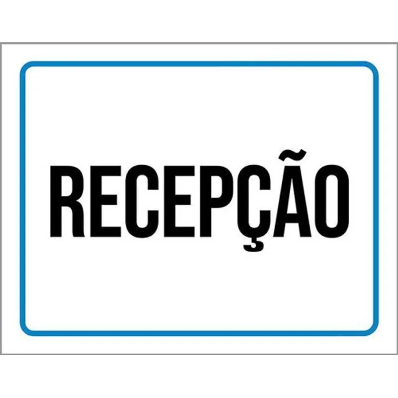 Kit 5 Placas De Aviso Recepção 36x46