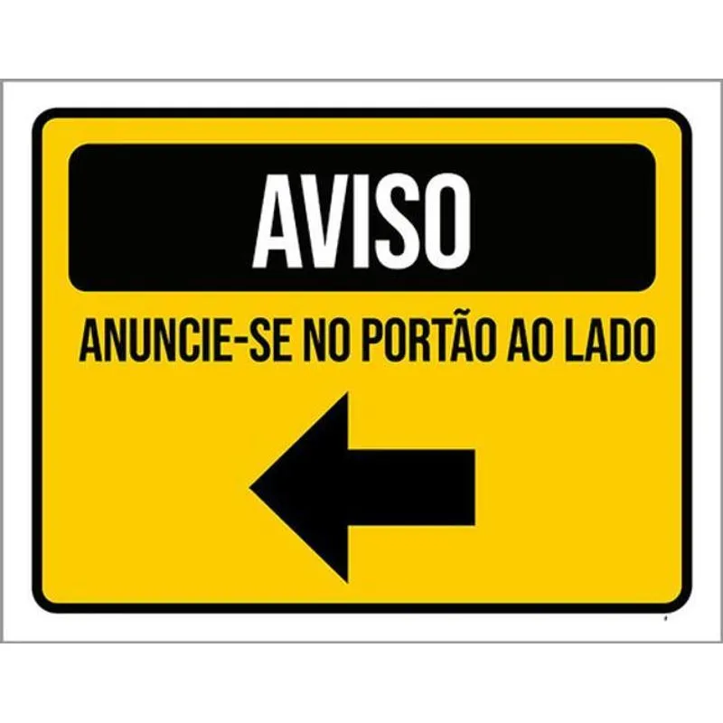 Kit 5 Placas Aviso Anuncie-se Portão Lado 36x46