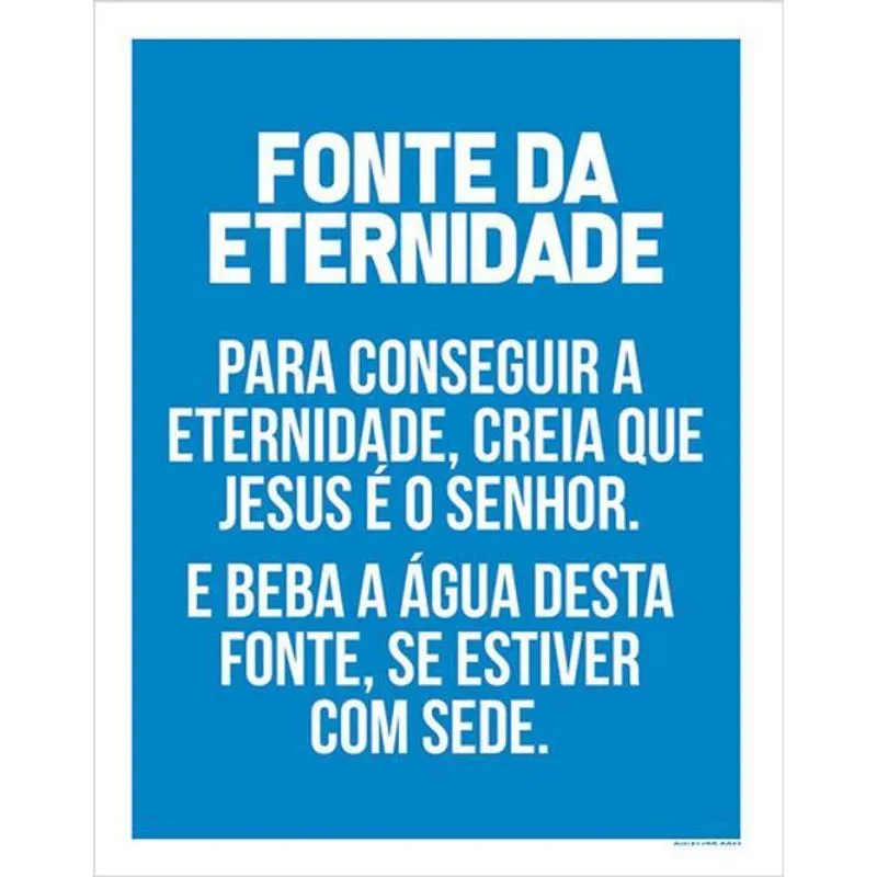 Kit 3 Placa Gospel Fonte Eternidade Jesus É O Senhor 36x46