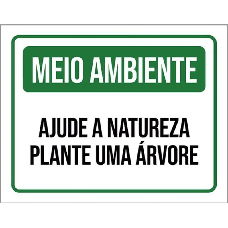 Kit 3 Placa Meio Ambiente Ajunatureza Plante Árvore 36x46