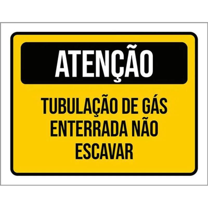 Kit 3 Placa Tubulação De Gás Enterrada Não Escavar 36x46