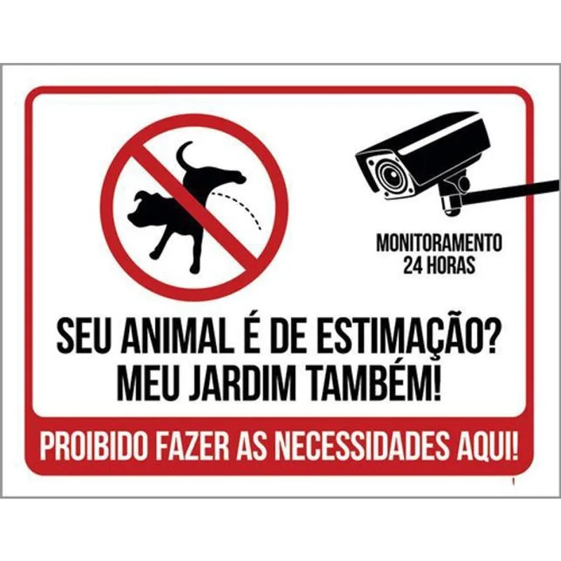 Kit 3 Placa Animal Estimação Jardim Proibido Coco 36X46