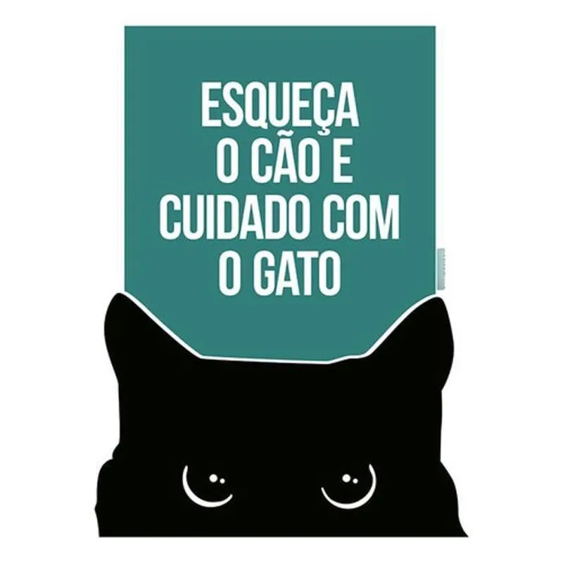 Kit 3 Placas Esqueça Cão Cuidado Com Gato 36X46