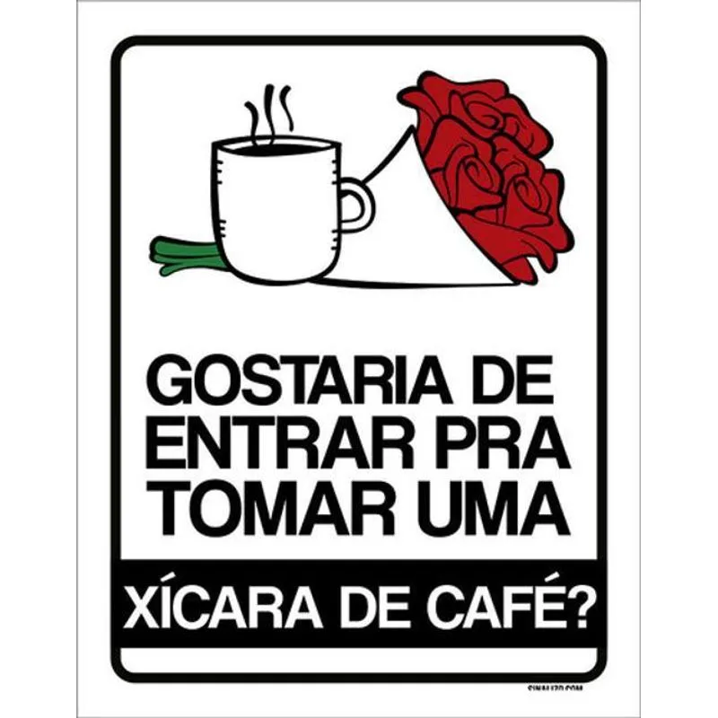 Kit 3 Placas Gostaria De Xicara De Café 36x46
