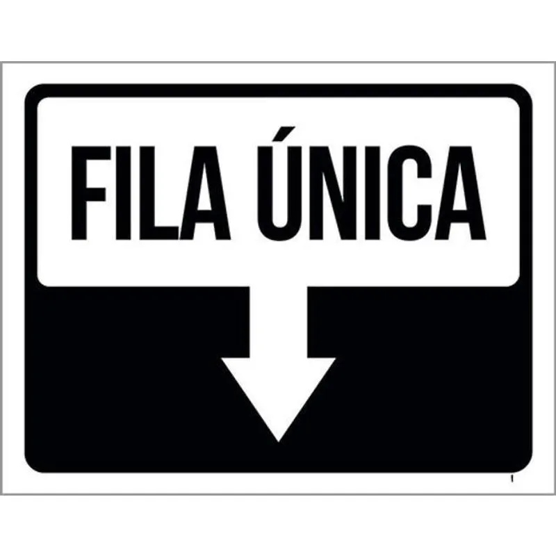 Kit 3 Placas Seta Fila Única 36X46