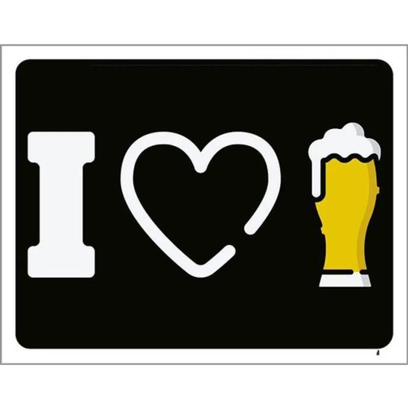 Kit 3 Placas I Love Beer 36X46