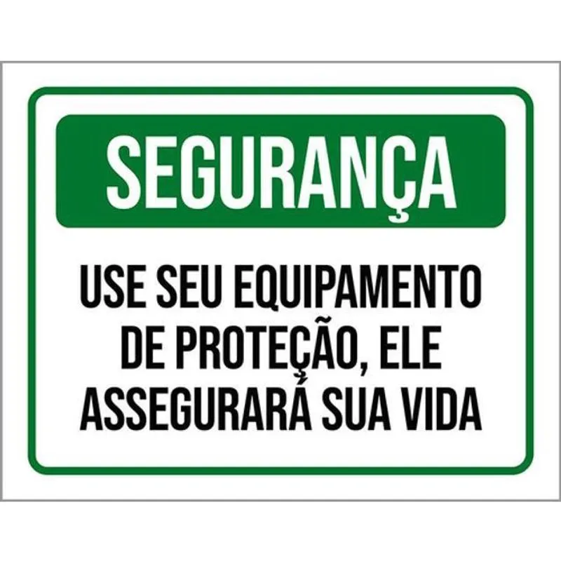 Kit 3 Placas De Segurança Equipamento Proteção 36X46
