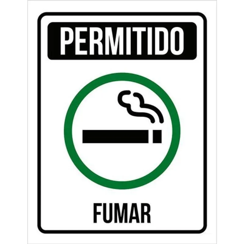 Kit 3 Placas Permitido Fumar 36X46