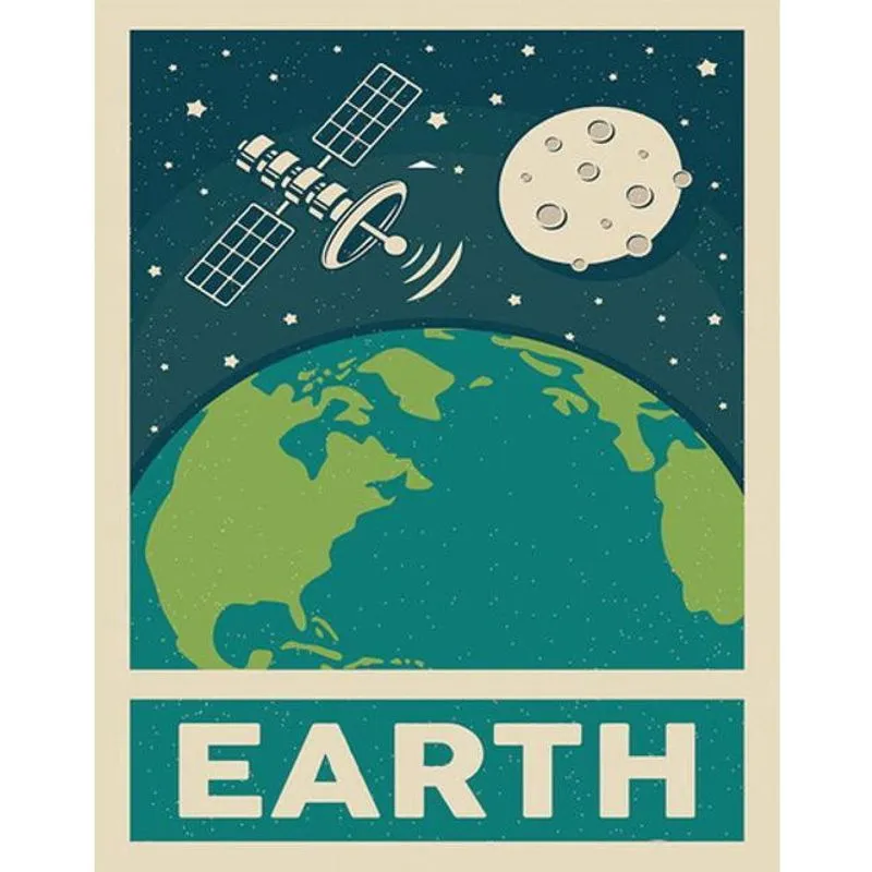Kit 3 Placas Planeta Earth 36X46