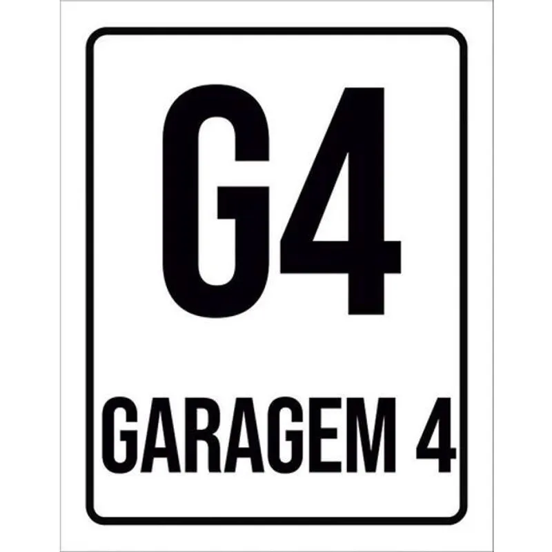 Kit 3 Placas G4 Garagem 4 36X46