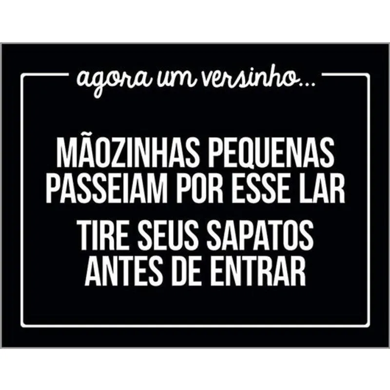 Kit 3 Placas Mãozinhas Pequenas Versinho Passeiam 36X46