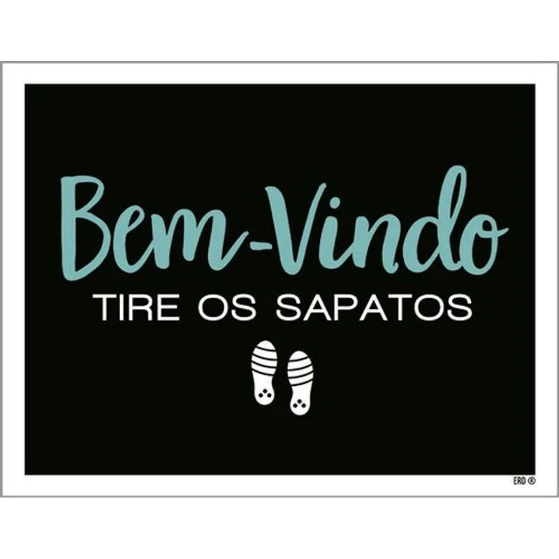 Kit 3 Placas Bem Vindo Tire Sapatos 36x46