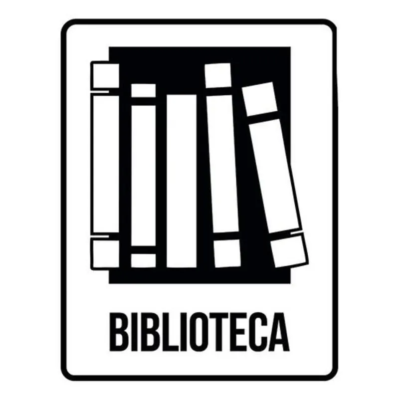 Kit 5 Placas Setor Biblioteca 36x46