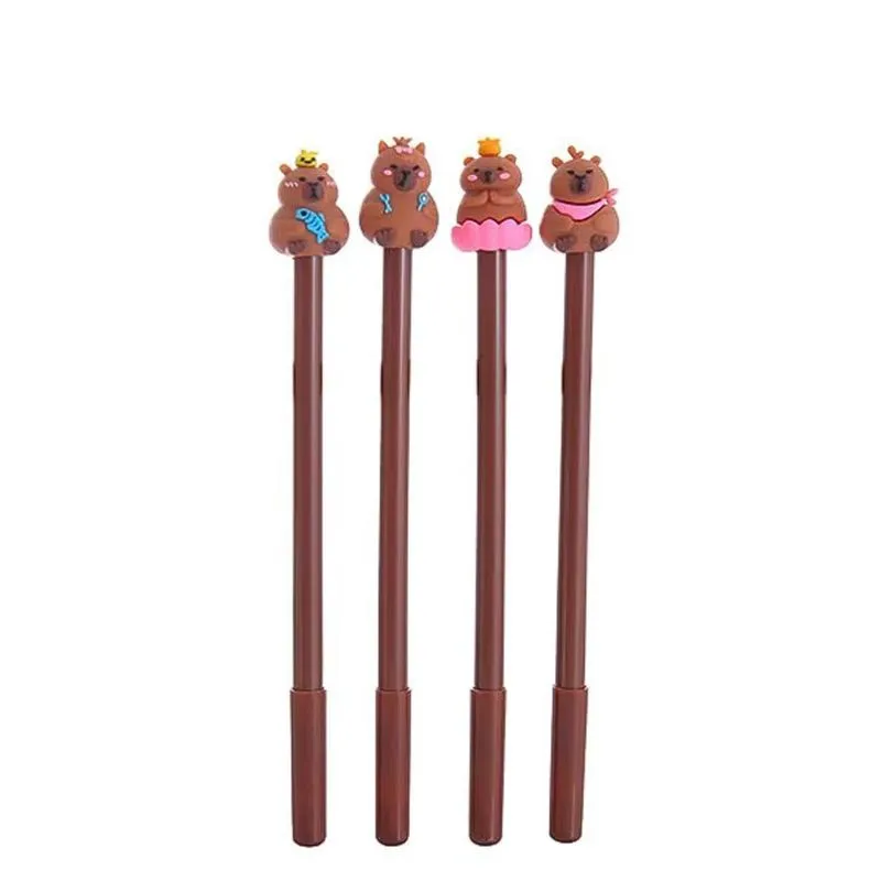 Caneta Gel Preta 0.7mm Sortida Capivara Capybara Bichinho Fofo Kawaii