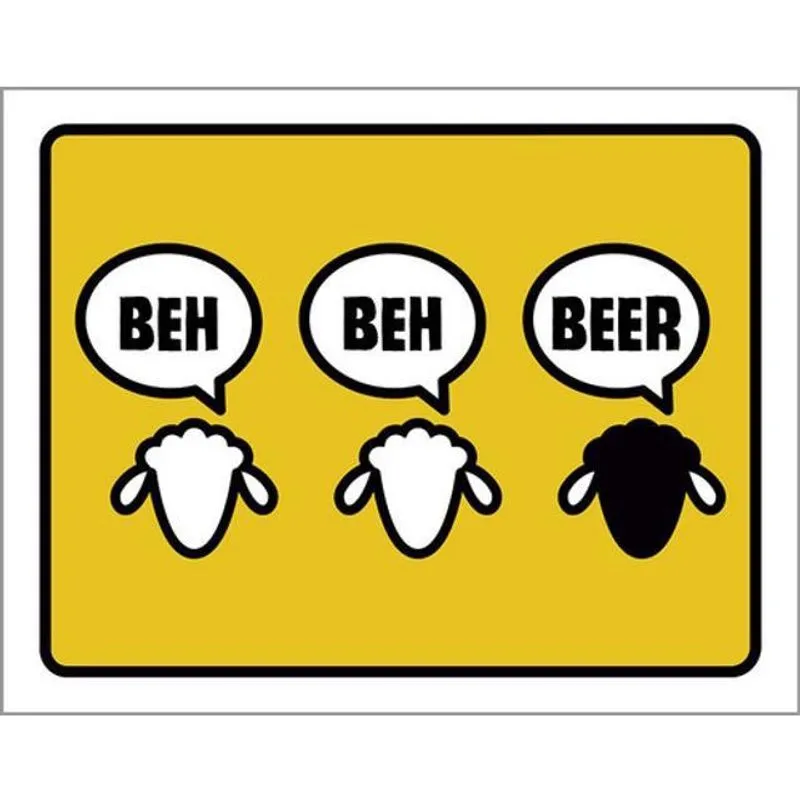 Kit 5 Placas Beh Beh Beer 36X46