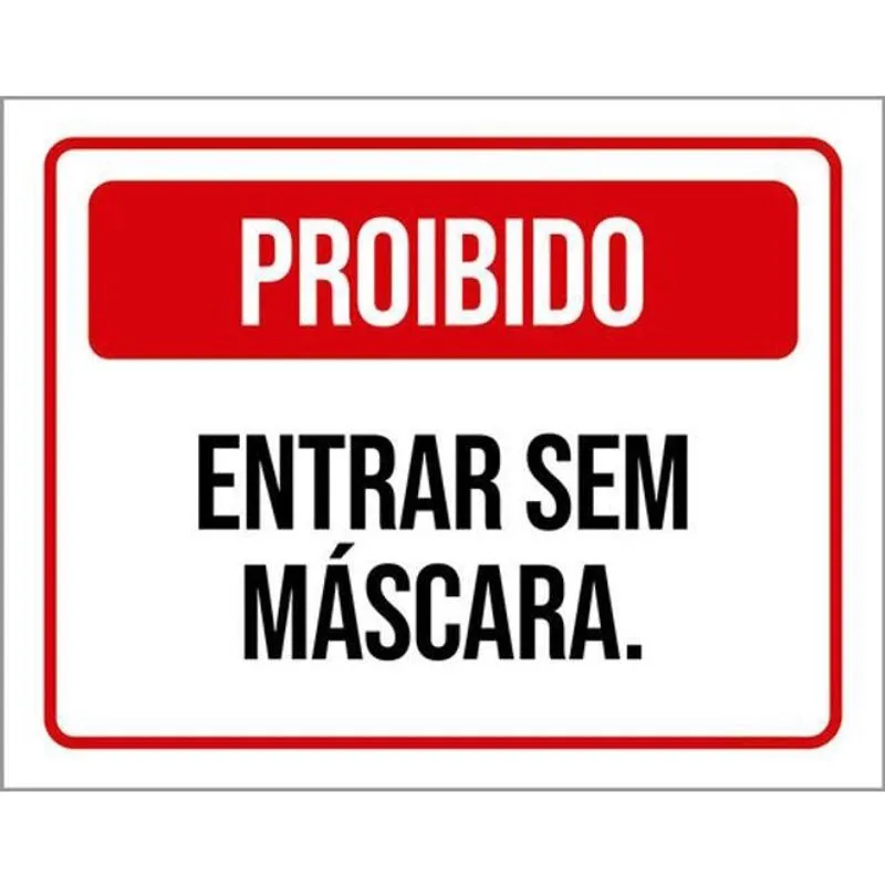 Kit 5 Placas De Proibido Entrar Sem Camisa 36X46
