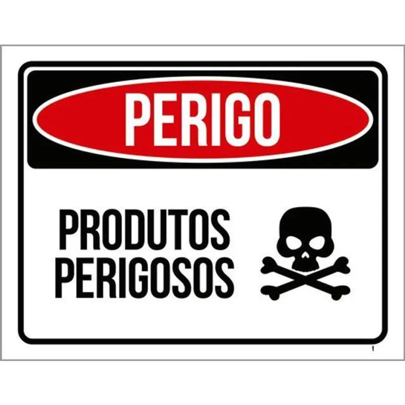 Kit 5 Placas Perigo Produtos Perigosos 36X46