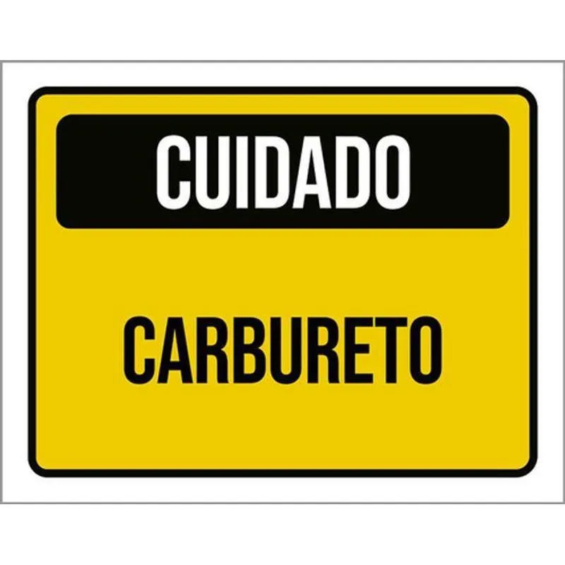 Kit 5 Placas Cuidado Carbureto Amarela 36x46