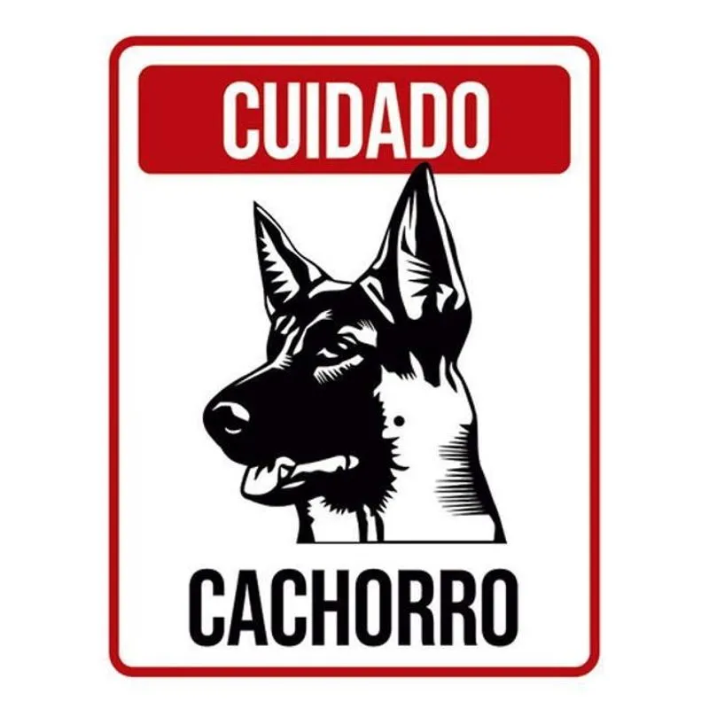 Kit 5 Placas Cuidado Cachorro Vertical Pb 36X46