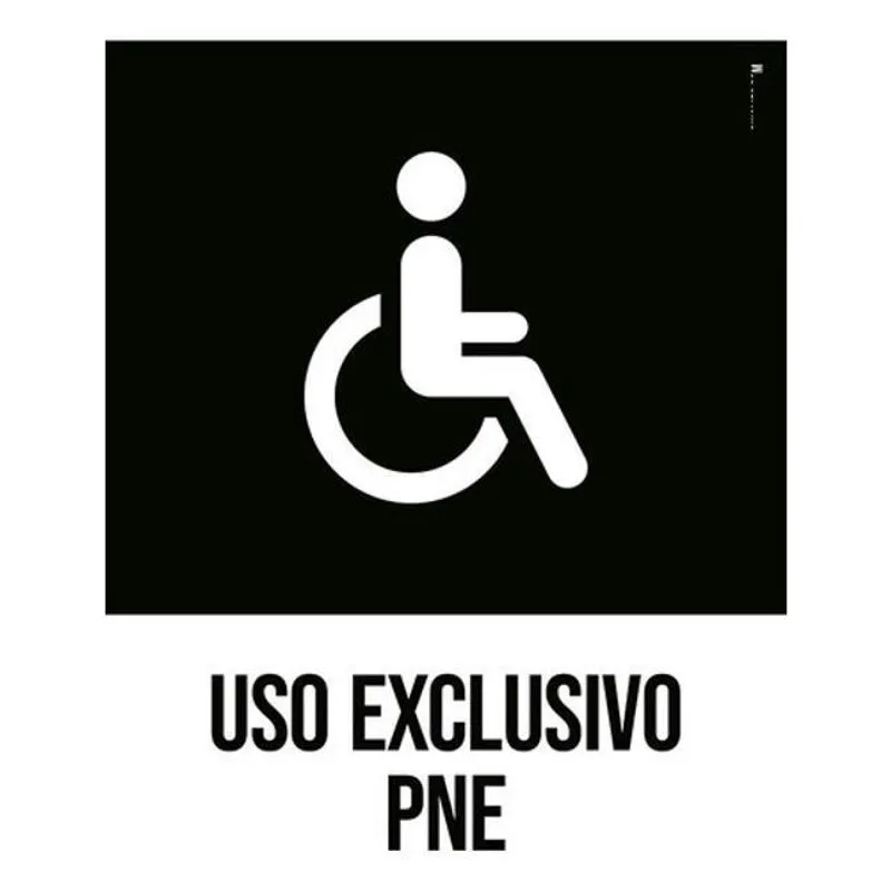 Kit 3 Placas Sinalização - Uso Exclusivo Pne Desenho