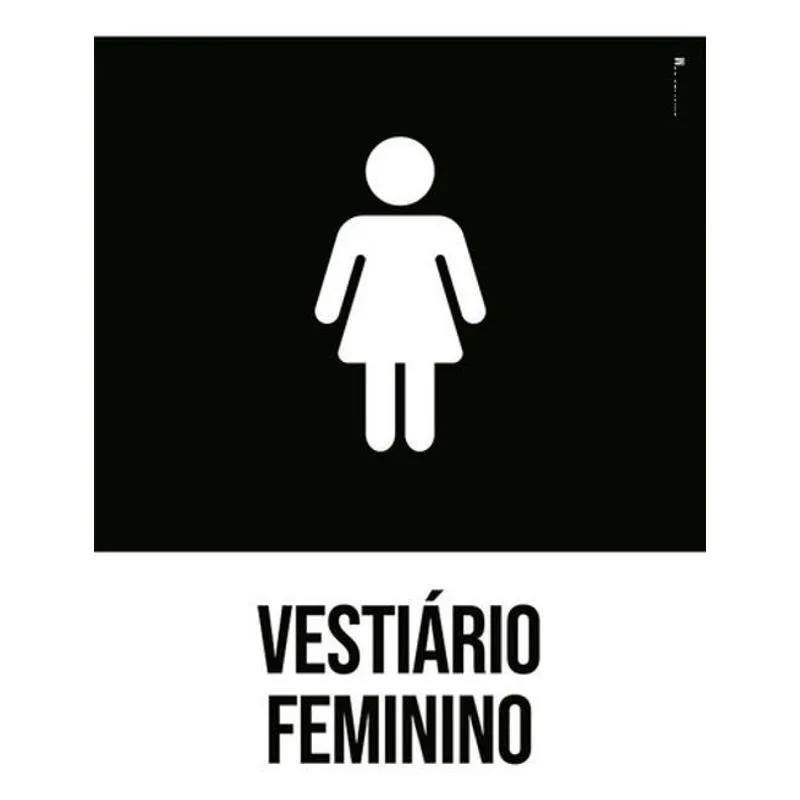 Kit 3 Placas Desenho - Vesitário Feminino