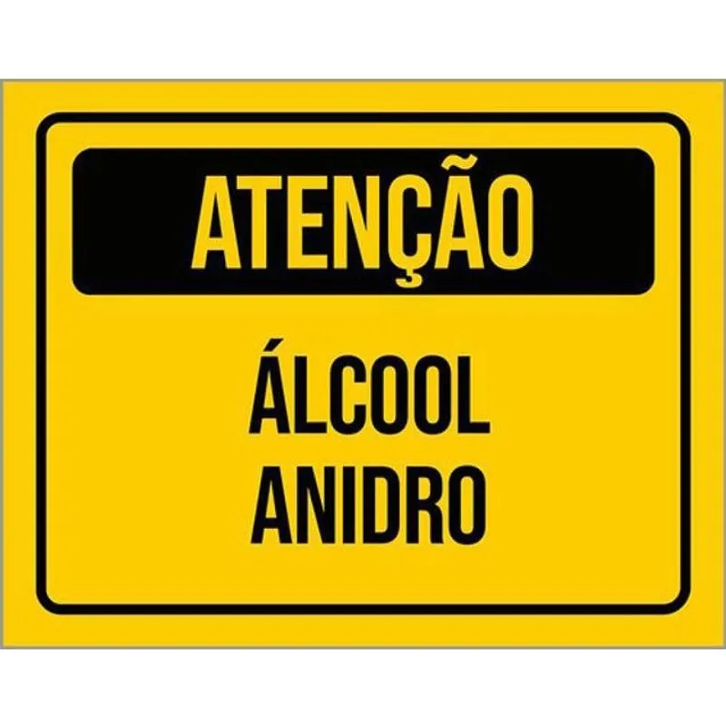 Kit 3 Placas De Sinalização - Atenção Álcool Anidro