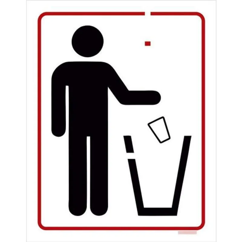 Kit 3 Placas De Sinalização - Atenção Lixo Para Copo