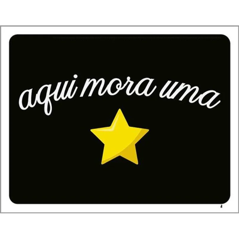 Kit 10 Placas Aqui Mora Uma Estrela