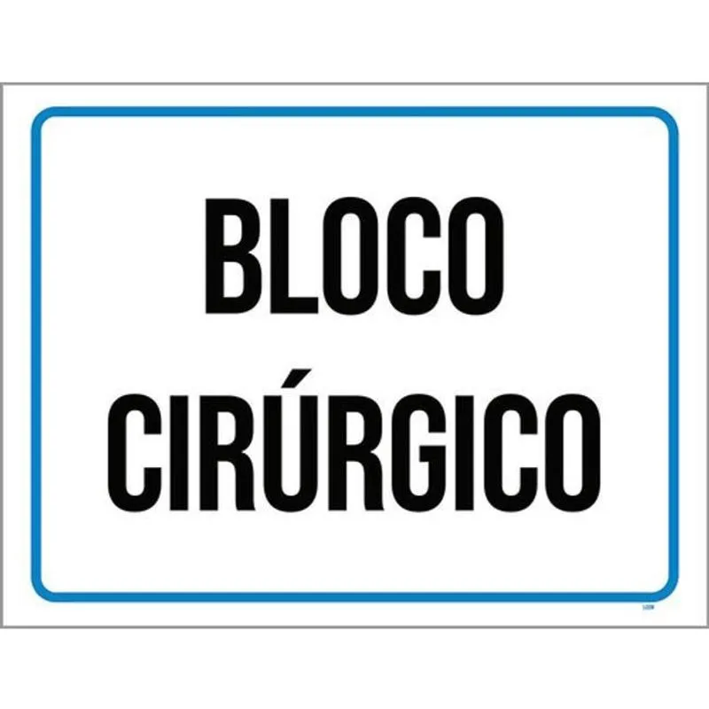 Kit 3 Placas Bloco Cirúrgico