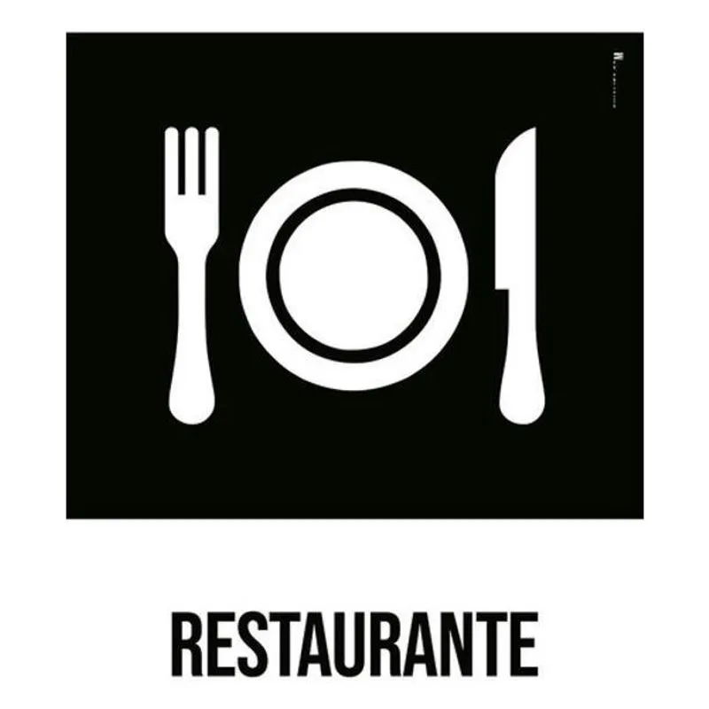 Kit 3 Placas Desenho Restaurante