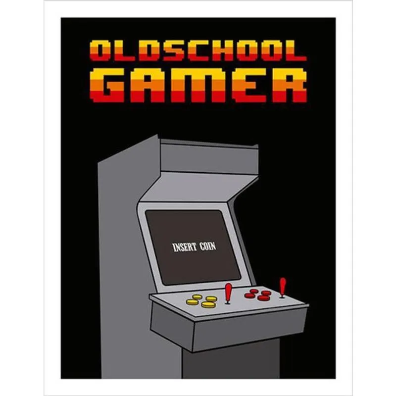 Kit 5 Placas Sinalização - Oldschool Gamer
