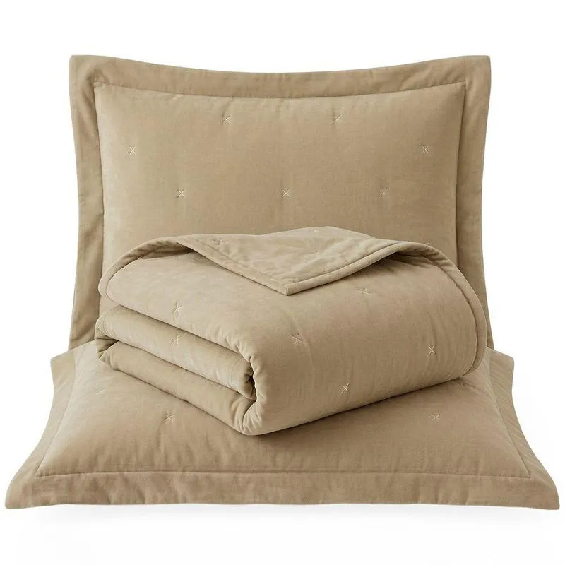 Kit Cobre Leito Max Casal 3 Peças 100% Poliéster Percal 300 Fios Matelassê Chocolate Casa Scarpa