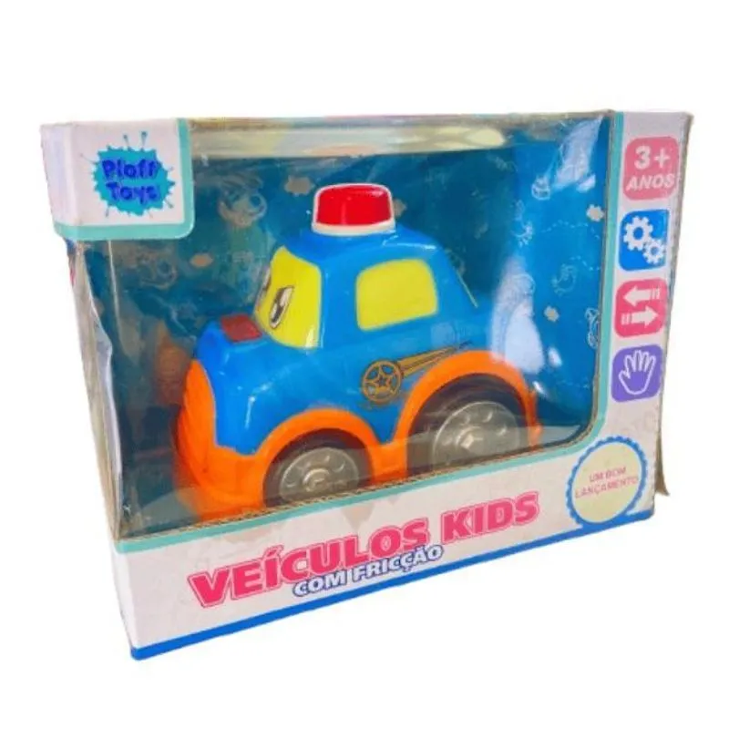 Veículo Kids Com Fricção Azul Police Car Lotus