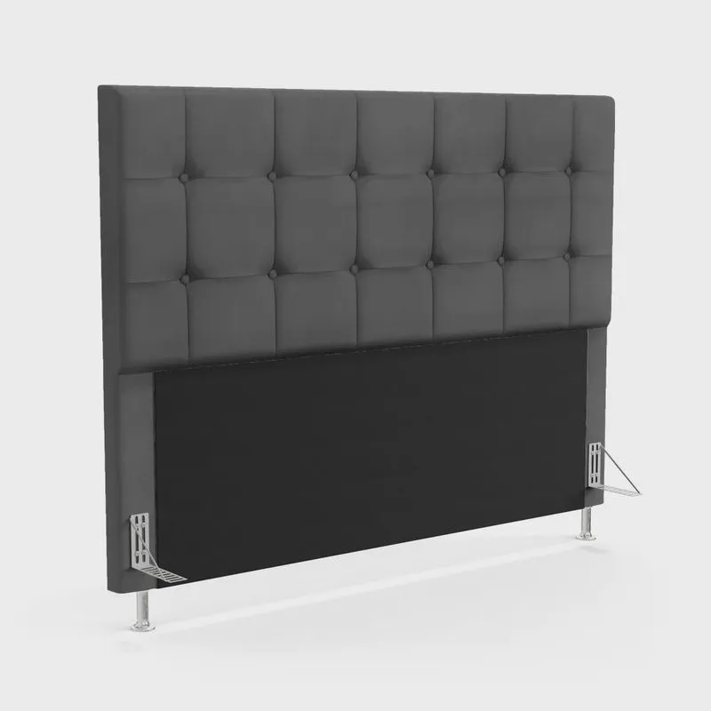 Cabeceira Soraya 160 para Cama Queen Z-008 Sued Cinza Aradecor