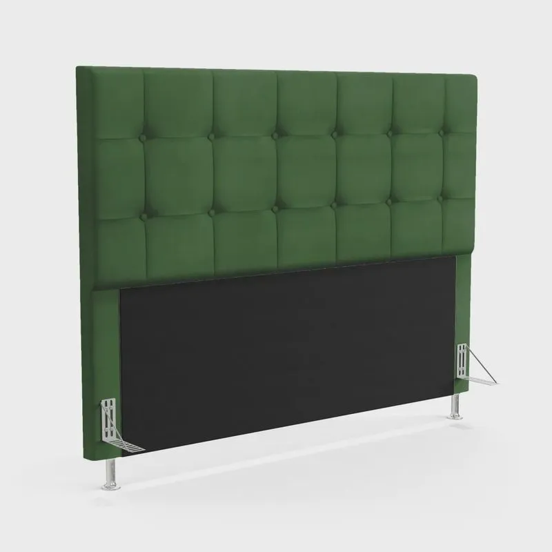 Cabeceira Soraya 160 para Cama Queen Z-018 Sued Verde Aradecor