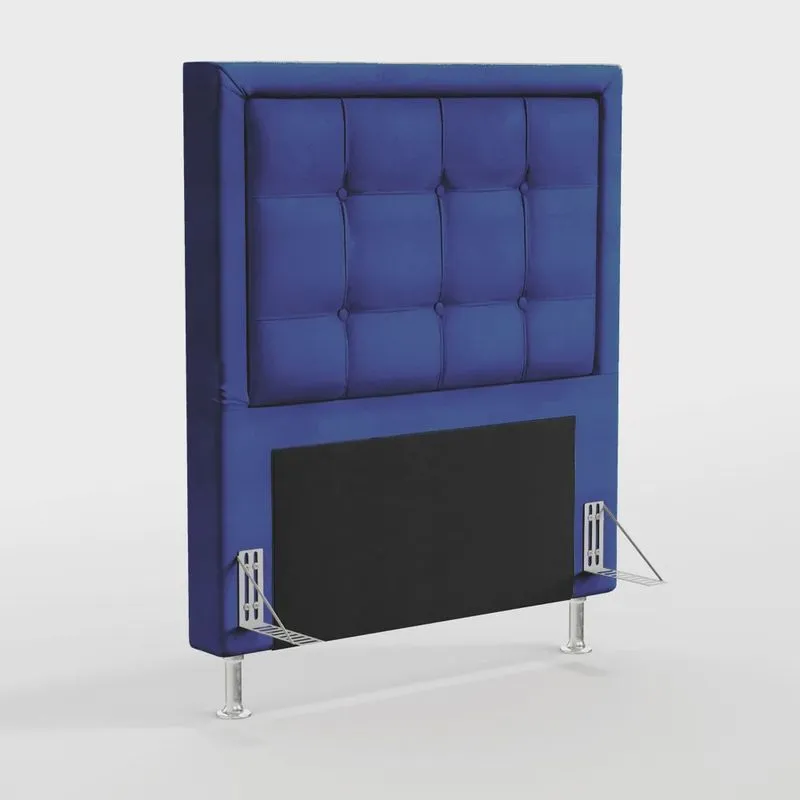 Cabeceira Taurus 90 para Cama de Solteiro A-019 Couro Azul Aradecor