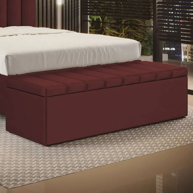 Calçadeira Baú Navi 160 Veludo Aradecor