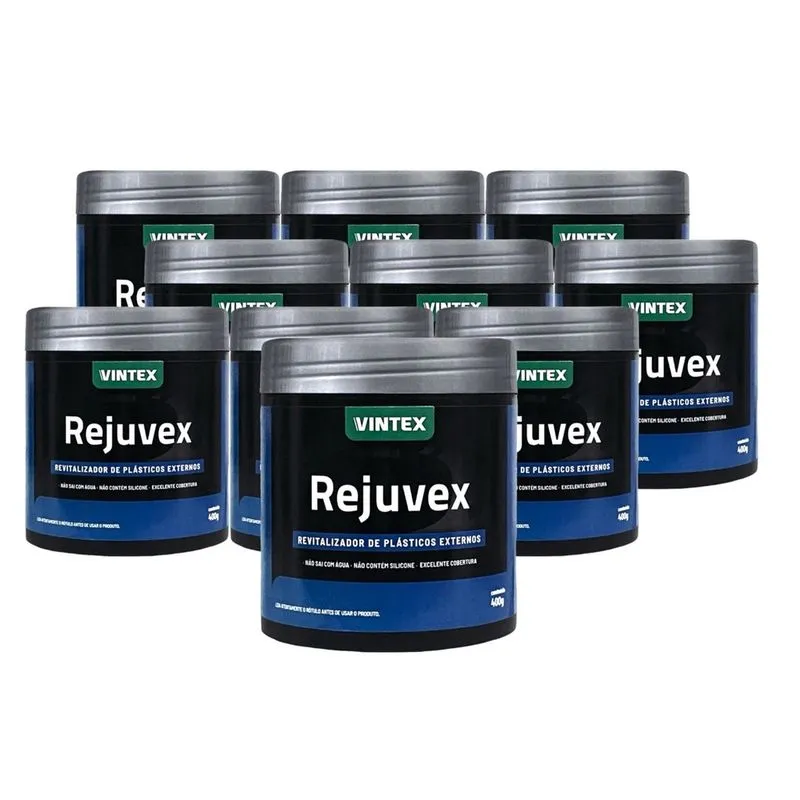 Kit c/10 Rejuvex Revitalizador de Plásticos Externos 400G
