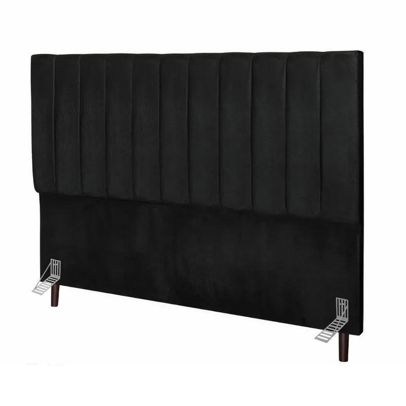 Cabeceira Estofada de Cama Casal Box 140 cm Carolina Veludo E Frame