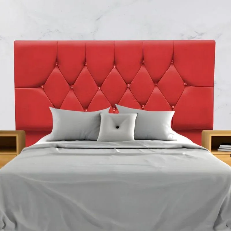 Cabeceira Cama Box Estofada Solteirão 100 Cm Suede Madri Vermelho