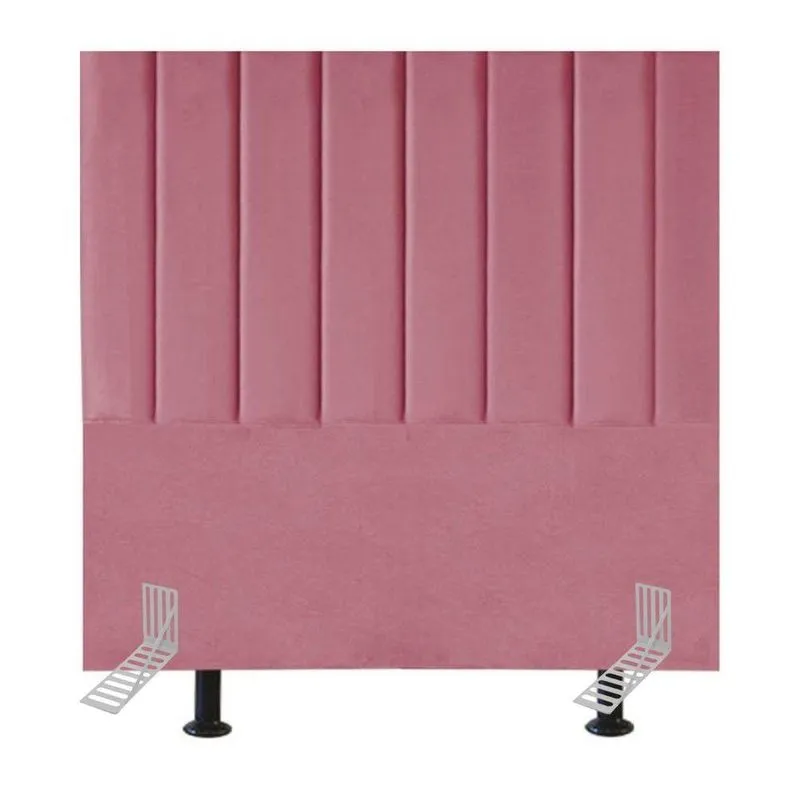 Cabeceira Estofada Cama Solteiro 100 Cm Sara Suede E Frame Cor:rosa